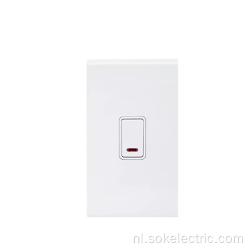 45A250V Dubbelpolige schakelaar met neonwit 86x147mm